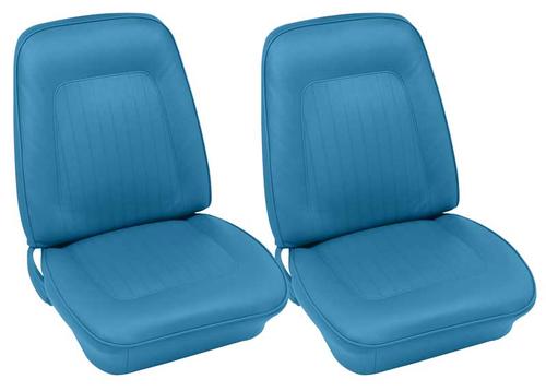 1968 Camaro Coupe With Fold Down Rear Seat Medium Blue Standard Full Set Upholstery
