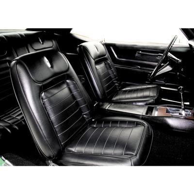1968 Camaro; Front Buckets & Rear Seat Upholstery; Deluxe; Coupe; w/Fold Down Rear Seat; Black