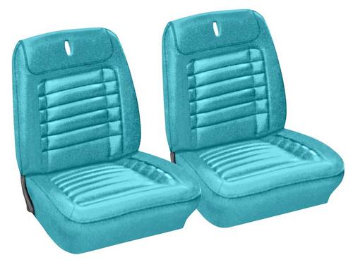 1968 Camaro; Front Buckets & Rear Seat Upholstery; Deluxe; Coupe; w/Fold Down Rear Seat; Turquoise