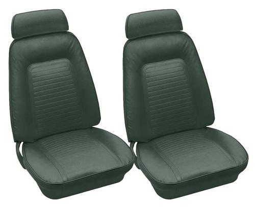 1969 Camaro; Bucket Seats and Rear Upholstery Set; Standard Interior; Convertible; Dark Green