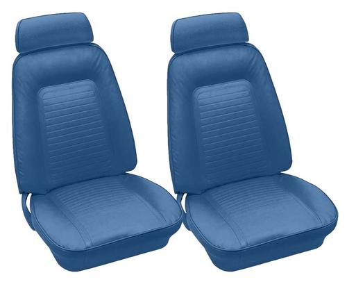 1969 Camaro; Buckets and Rear Seat Upholstery; Standard Interior; w/Fold Down Rear Seat; Dark Blue