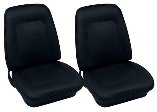 1967-68 Camaro Coupe / Convertible Black Standard Front Only Bucket Seat Upholstery