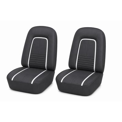 1967 Camaro; Front Bucket Seat Upholstery; Deluxe Interior; Black