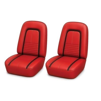 1967 Camaro; Front Bucket Seat Upholstery; Deluxe Interior; Red