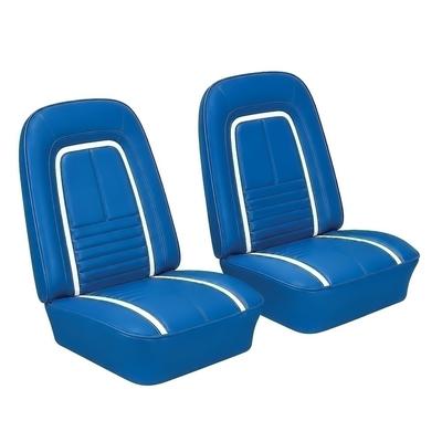 1967 Camaro; Front Bucket Seat Upholstery; Deluxe Interior; Bright Blue