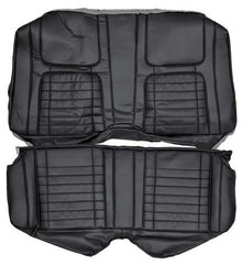 1968 Camaro Coupe; Deluxe Rear Upholstery Set; Black