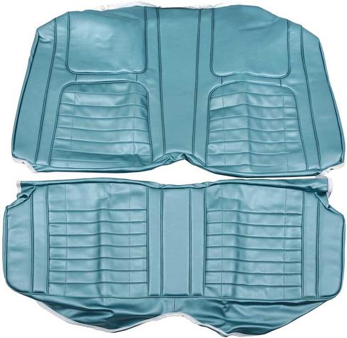 1968 Camaro Coupe; Deluxe Rear Upholstery Set; Turquoise