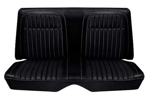 1969 Camaro Coupe; Deluxe Rear Upholstery Set; Black