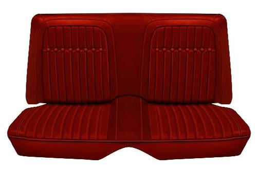 1969 Camaro Coupe; Deluxe Rear Upholstery Set; Red
