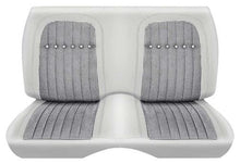 1969 Camaro; Rear Seat Interior Upholstery; Deluxe Houndstooth; Coupe; White Vinyl - Brand: PUI
