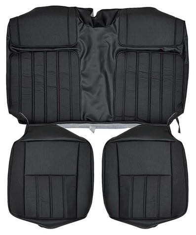 1970 Camaro; Deluxe Comfortweave Rear Upholstery Set; Black