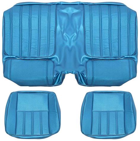 1970 Camaro; Deluxe Comfortweave Rear Upholstery Set; Bright Blue