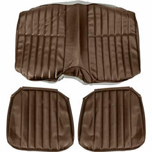 1973 Camaro Standard Interior Rear Seat Upholstery; Dark Saddle Madrid Grain Vinyl