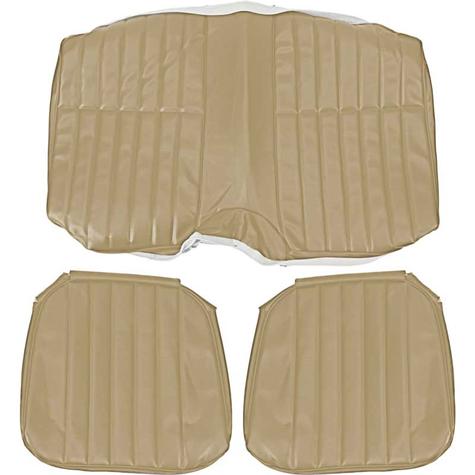 1973 Camaro Standard Interior Rear Seat Upholstery - Beige Madrid Grain Vinyl
