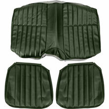 1973 Camaro Standard Interior Rear Seat Upholstery; Green Madrid Grain Vinyl