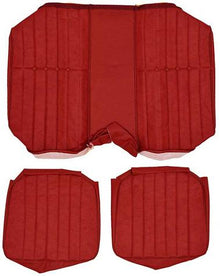 1974-76 Camaro Standard Interior Rear Seat Upholstery; Black Madrid Grain Vinyl