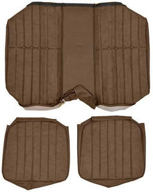1974-76 Camaro Standard Interior Rear Seat Upholstery; Dark Saddle Madrid Grain Vinyl