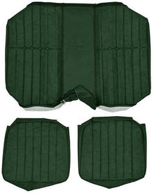 1974-76 Camaro Standard Interior Rear Seat Upholstery; Green Madrid Grain Vinyl