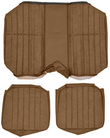 1974-76 Camaro Standard Interior Rear Seat Upholstery; Light Buckskin Madrid Grain Vinyl