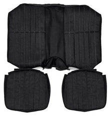 1977-78 Camaro Standard Interior Rear Seat Upholstery; Black Sierra Grain Vinyl