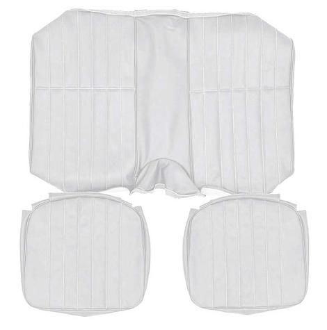 1977-78 Camaro Standard Interior Rear Seat Upholstery; White Sierra Grain Vinyl