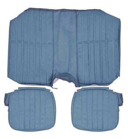 1979 Camaro Standard Interior Rear Seat Upholstery; Blue Sierra Grain Vinyl