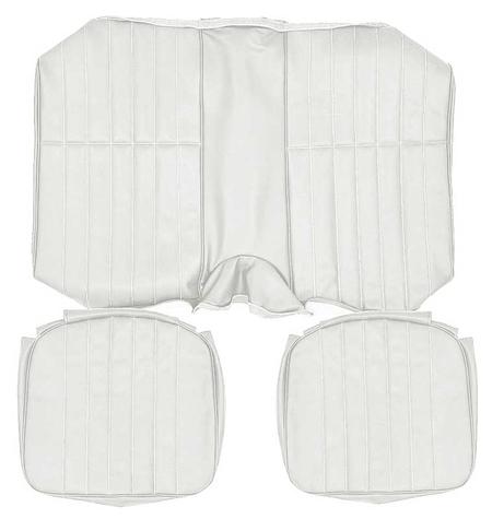 1979 Camaro Standard Interior Rear Seat Upholstery; White Sierra Grain Vinyl