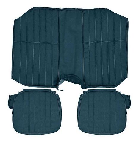 1980-81 Camaro Standard Interior Rear Seat Upholstery; Dark Blue Sierra Grain Vinyl