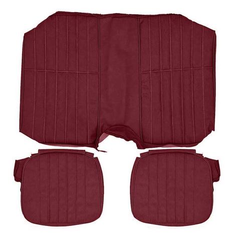 1980-81 Camaro Standard Interior Rear Seat Upholstery; Carmine Sierra Grain Vinyl