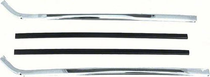 K1039 - 1967-69 Camaro, Firebird; Quarter Window Vertical Chrome Molding Set; Pair;