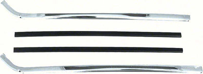 K1039 - 1967-69 Camaro, Firebird; Quarter Window Vertical Chrome Molding Set; Pair;