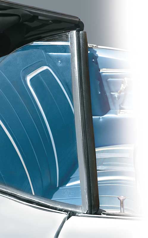 K1039 - 1967-69 Camaro, Firebird; Quarter Window Vertical Chrome Molding Set; Pair;