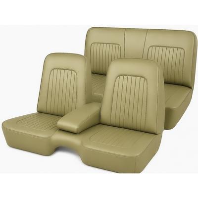 1967 Camaro; Standard Front Bench & Rear Seat Upholstery Set; Coupe; Ive Green/Gold