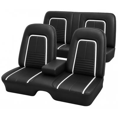 1967 Camaro; Complete Deluxe Interior Front Bench & Rear Seat Upholstery; Coupe; Black