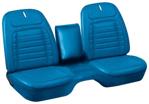 1968 Camaro Coupe With Bench Seat Medium Blue Deluxe Full Set Upholstery