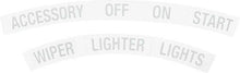 1967 Camaro / Firebird 4 Piece Dash Bezel Sticker Set