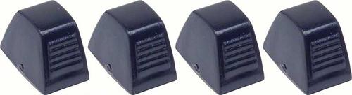 1965-81 Chevy, GMC, Pontiac; Dash Heater Control Knob Set; Black; Set of 4; Various Models