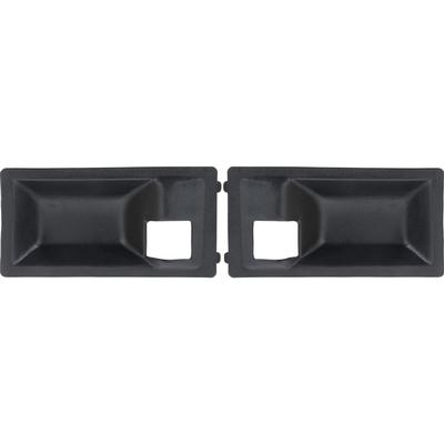 1970-74 Camaro, Firebird; Inner Door Handle Escutcheons; Deluxe Interior ; Black; Pair