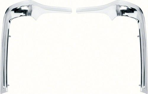 K499 - 1968-72 Chevy II Nova; Front Headlight Eyebrow Moldings; RH & LH; Pair