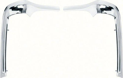 K499 - 1968-72 Chevy II Nova; Front Headlight Eyebrow Moldings; RH & LH; Pair