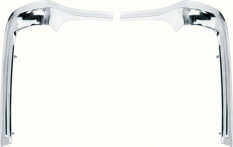 K499 - 1968-72 Chevy II Nova; Front Headlight Eyebrow Moldings; RH & LH; Pair