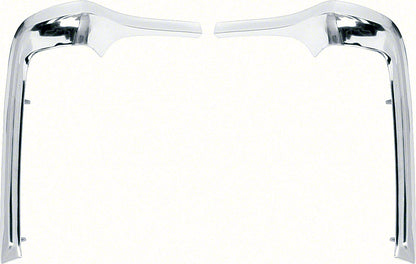 K499 - 1968-72 Chevy II Nova; Front Headlight Eyebrow Moldings; RH & LH; Pair