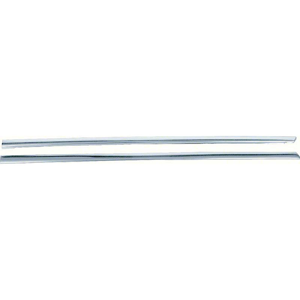 K730 - 1967-69 Camaro, Firebird; Roof Drip Rail A-Pillar Moldings; Coupe; Pair