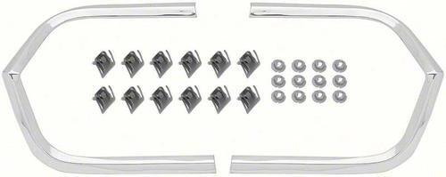 K812 - 1963 Impala, Bel Air; Rear Corner Cove Moldings; with Hardware; Pair