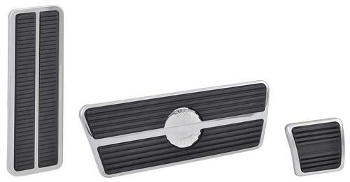 1969-72 Nova Pedal Pad Set and Stainless Trim -  Disc Brake / Automatic Transmission