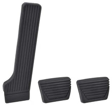 1962-67 Nova Manual Trans; 3-Piece Pedal Pad Set; Square Style (Manual Brakes)