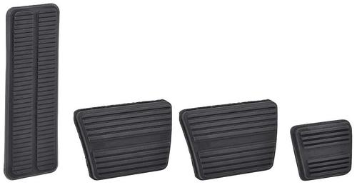 1969-74 GM Pedal Pad Kit Manual Transmission; Without Disc Brakes Emblem - 4 Piece