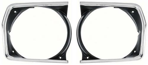 1970-72 Plymouth Duster, Valiant, Scamp; Headlamp Bezels; Pair