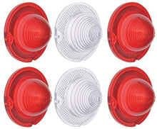 1958 Impala; Tail Lamp and Back Up lamp lens Set; 6 Piece Lens Set; With SAE and Guide Markings