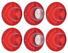 1962 Chevy Impala; Tail Light & Back Up Light Lens Set; 6 Piece Set